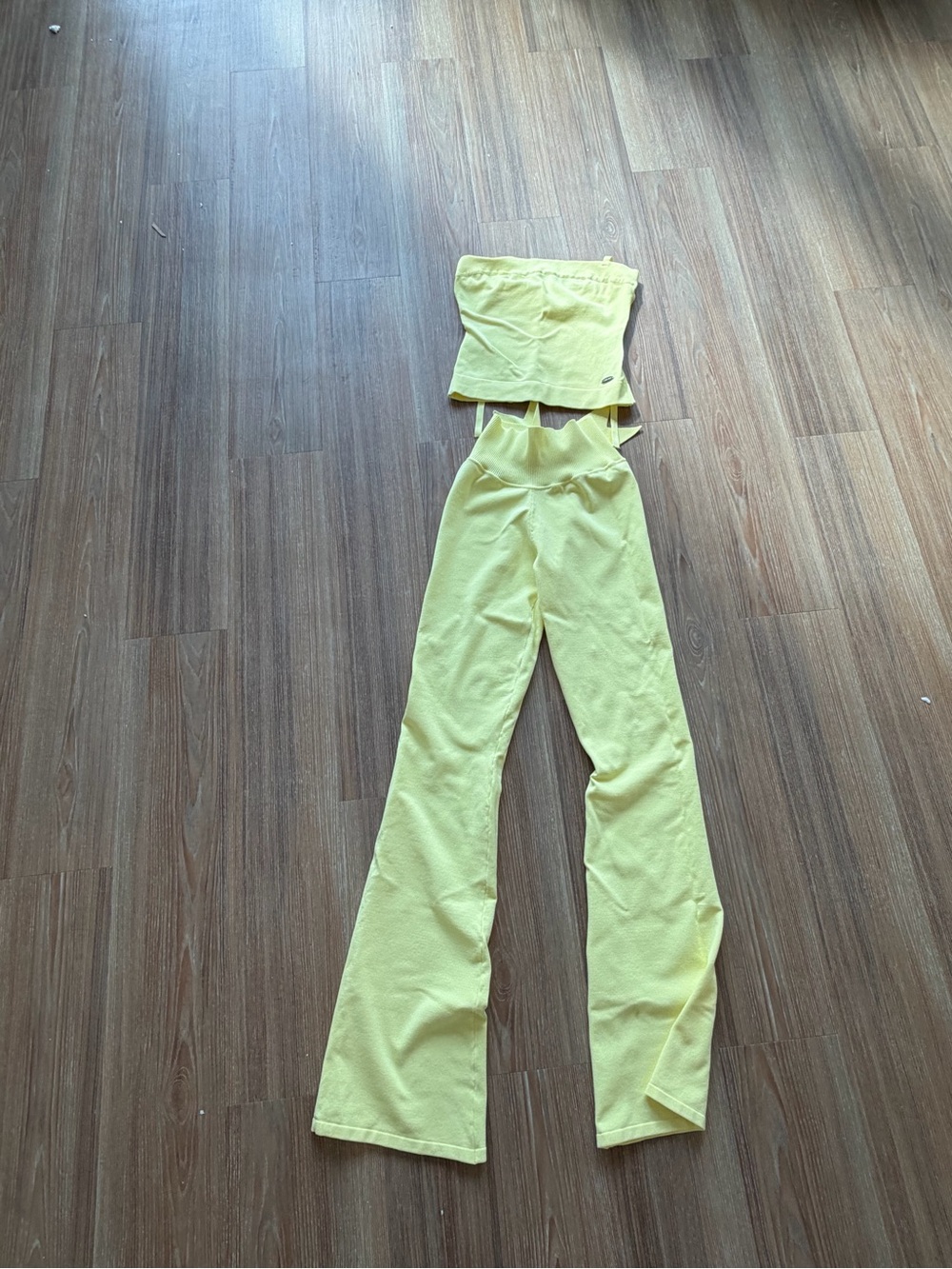 IAMGIA two piece set - audrina top & morgana 2.0 pant in baby yellow